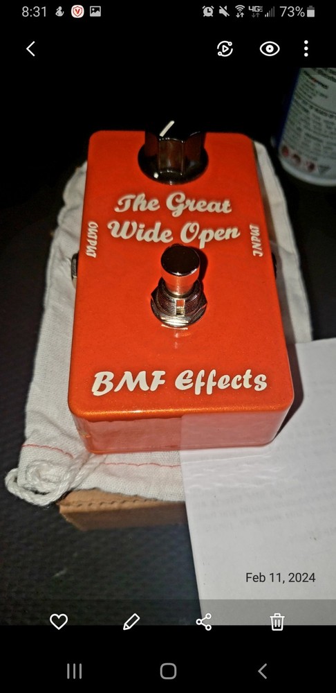 BMF EFFECTS  GREAT WIDE OPEN " ONE KNOB"
