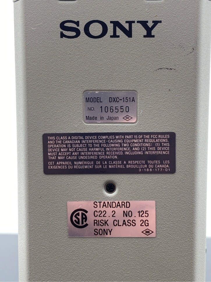 Sony DXC-151A CCD-RIS/RGB Color Video Camera Hyper HAD