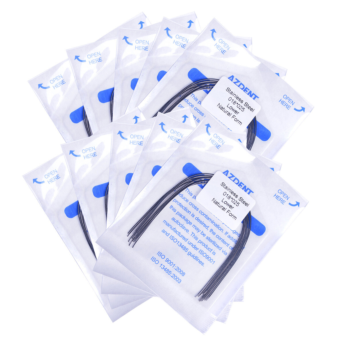 AZDENT Dental Orthodontic Arch Wires Stainless Steel Natural Form Rectangular