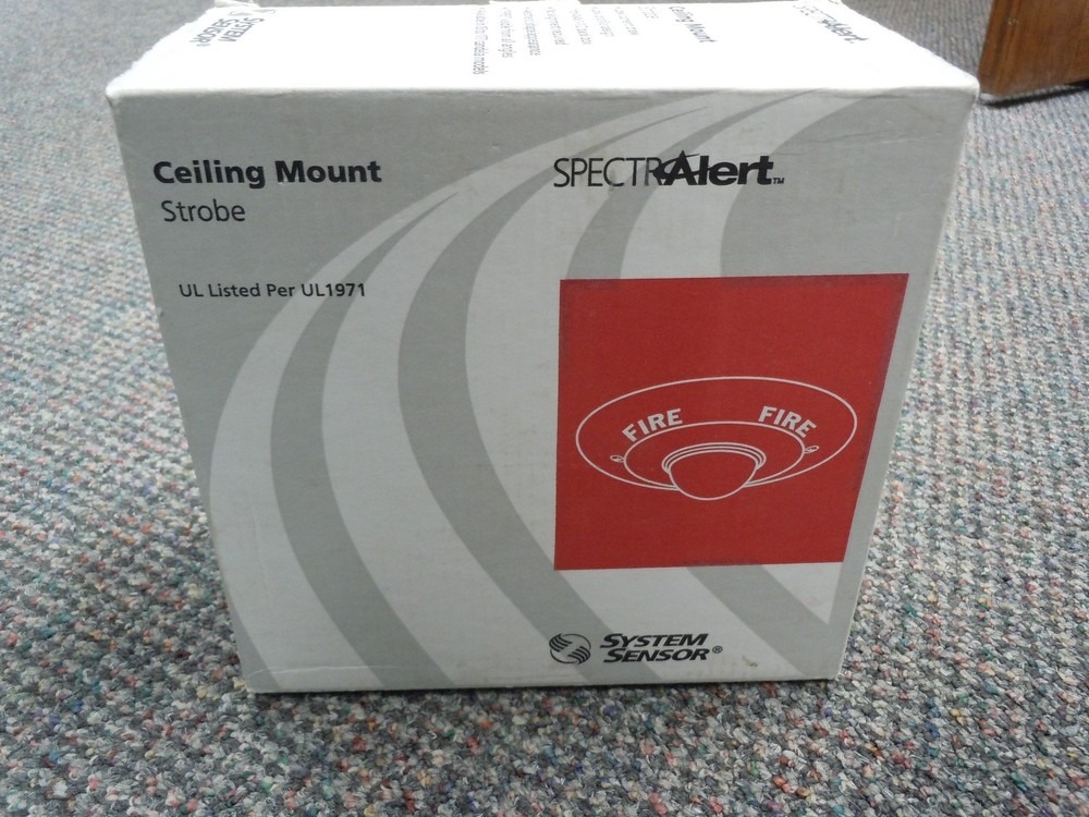 System Sensor SpectrAlert SC24115 Ceiling Mount Strobe, 115cd, 24V, Red