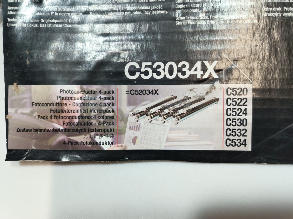 Lexmark Genuine C53034X phtoconductor 4-pack. Sealed. NOS