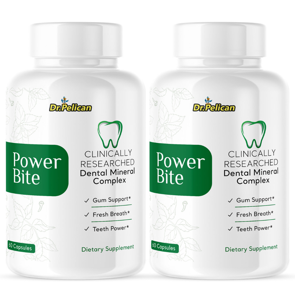 Power Bite-Teeth & Gum Support- 2 Bottles - 120 Capsules