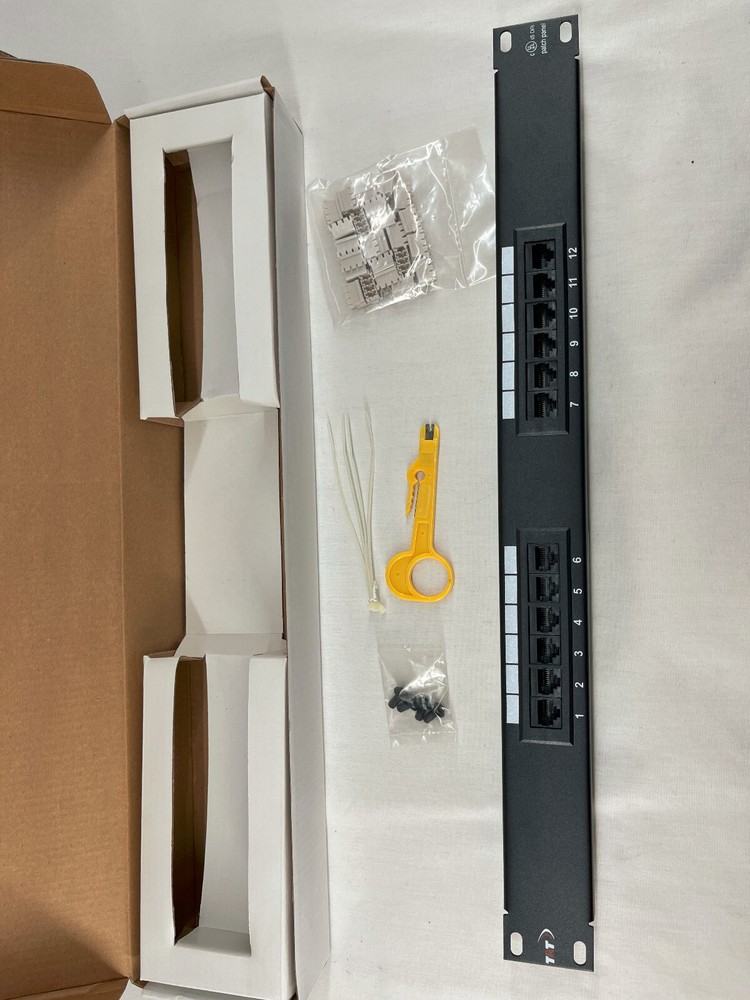 Patch Panel UTP 12 Port Ethernet CAT6/5 RJ45 110 Network