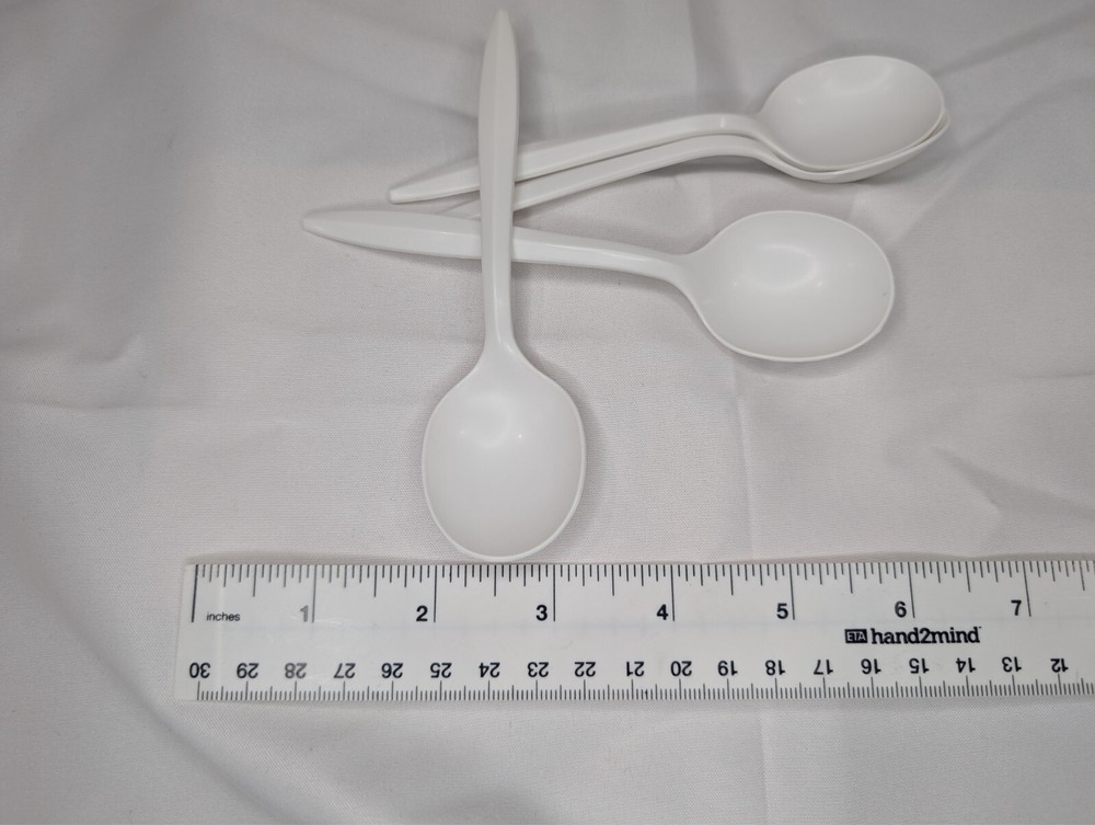 Medium Weight Disposable Plastic Spoon 1000- Bulk White Plastic Silverware