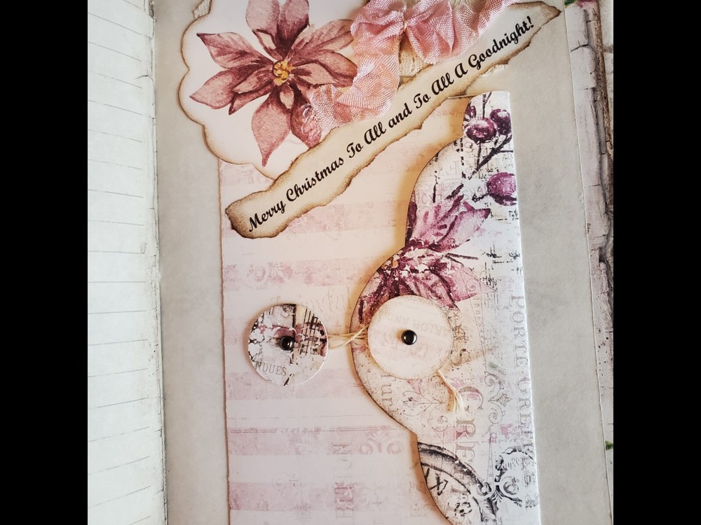 Completed Large Art / Junk Journal Christmas Handmade