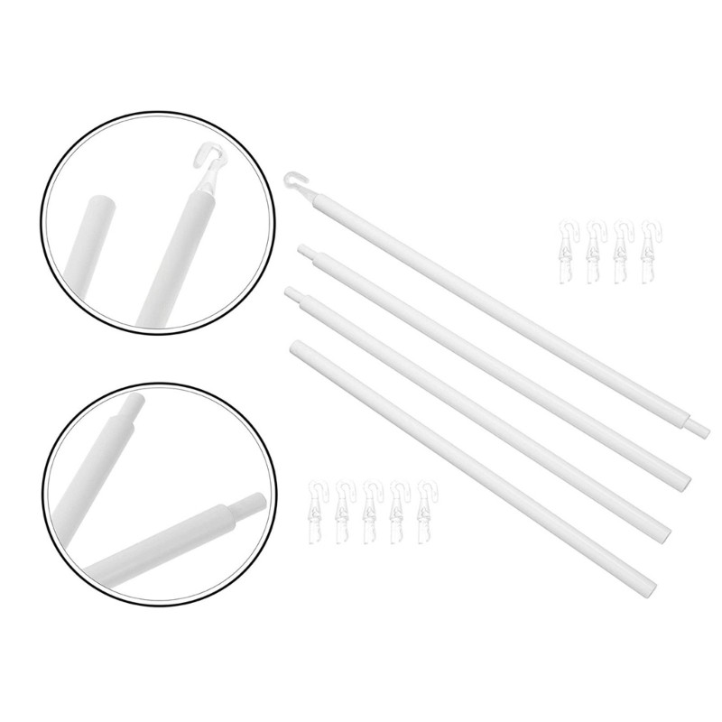 Vertical Blind Control Rods, 46.06" White Plastic Rod, Simple Installation