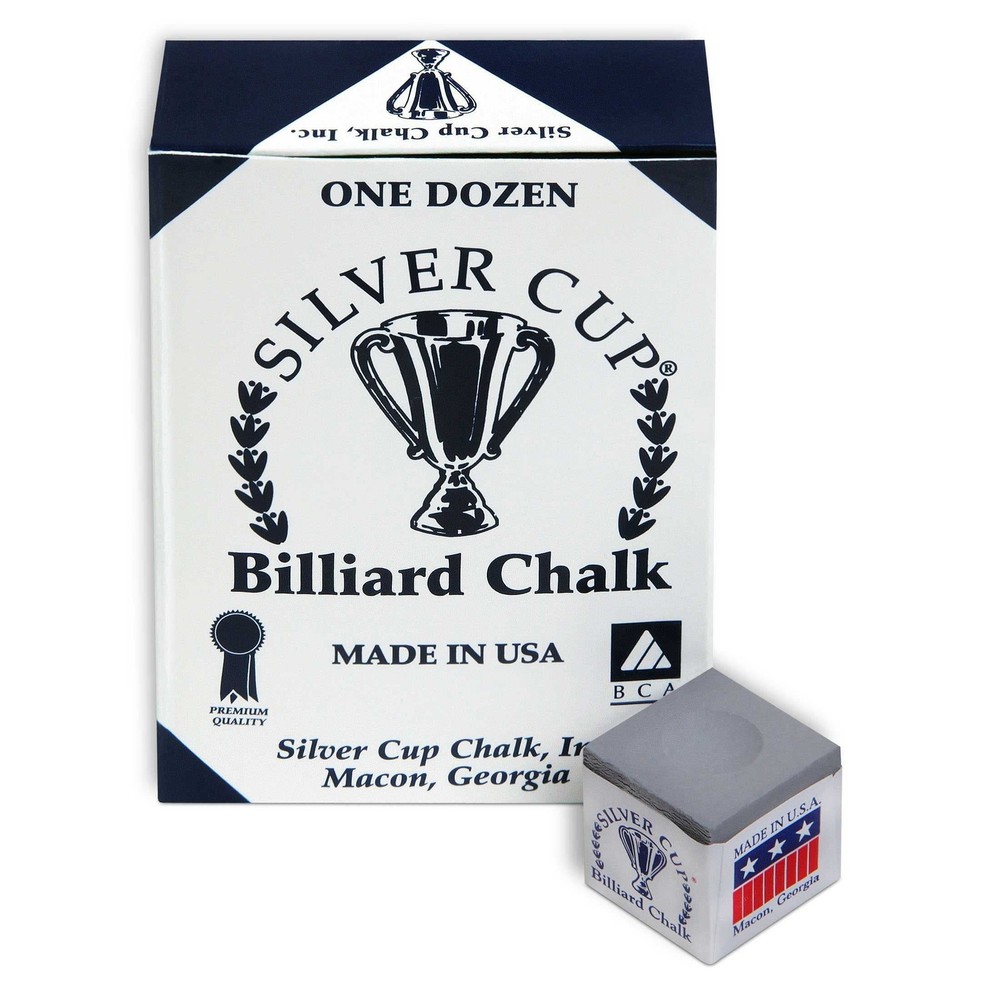 Silver Cup Chalk, Pewter, 12-Piece Box