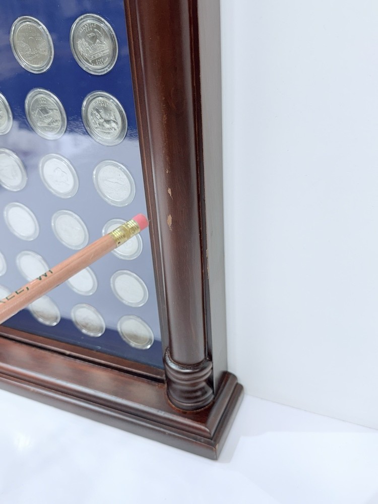 Danbury Mint State Quarter Clock With ALL Quarters Uncirculated ✅📸📝