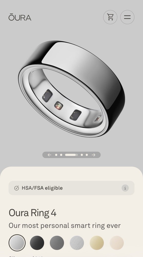 Oura Ring Gen 4 Size 9- Silver