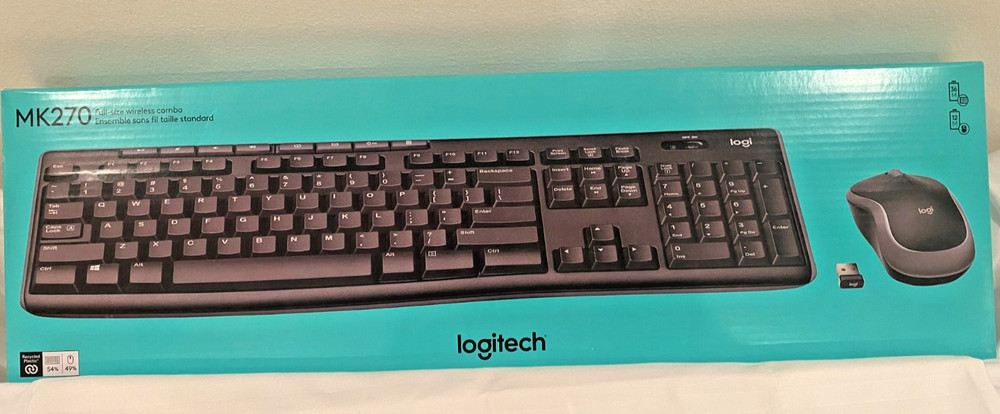 Logitech MK270 Wireless Combo Keyboard & Mouse USB Black 920004536