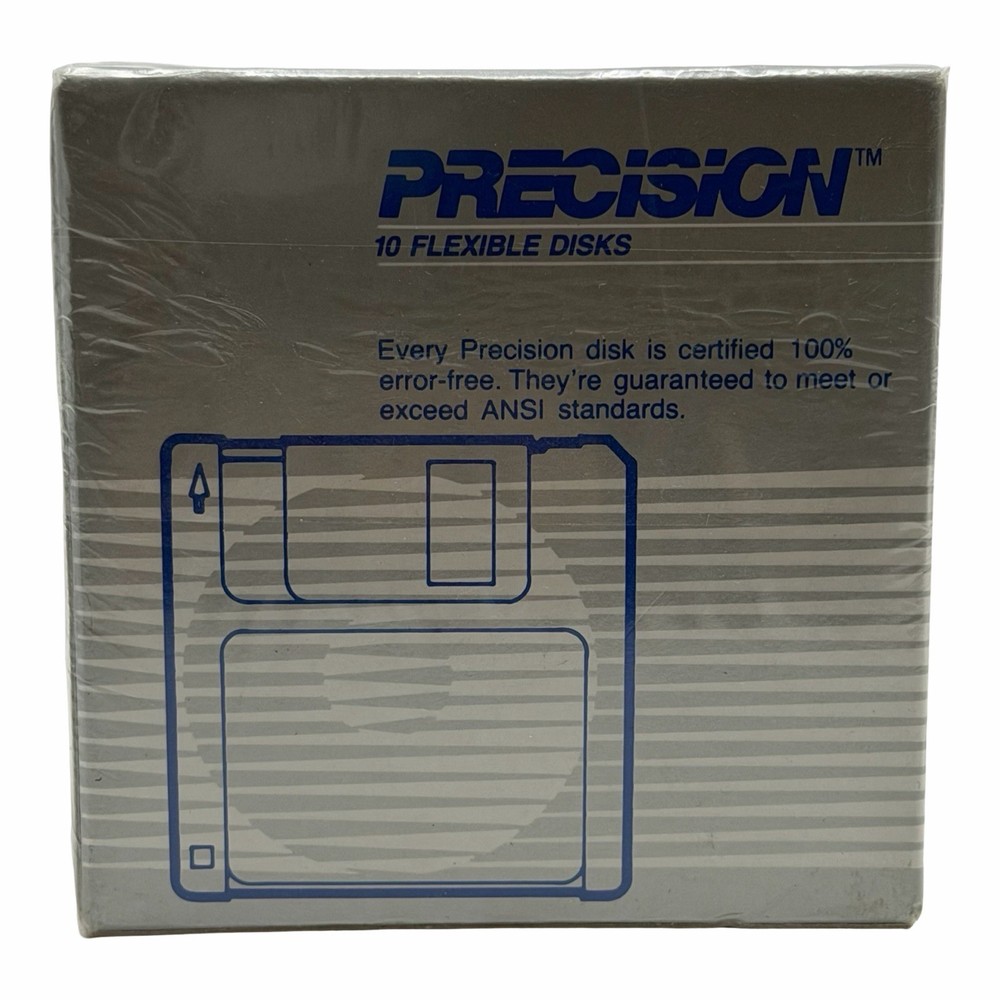 Precision Flexible Floppy Disks 10 Pack MF2HD Double Sided/High Density Sealed