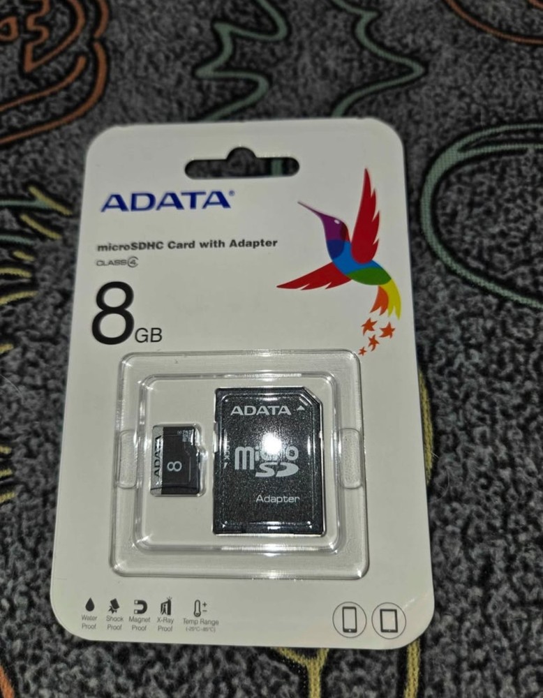 New Adata 8GB MICRO SDHC CARD W/ ADAPTER