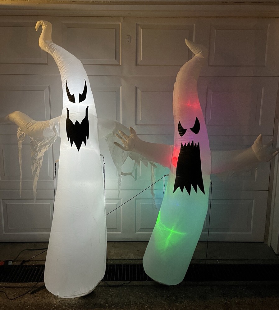 Two Airblown Halloween Ghost Inflatables