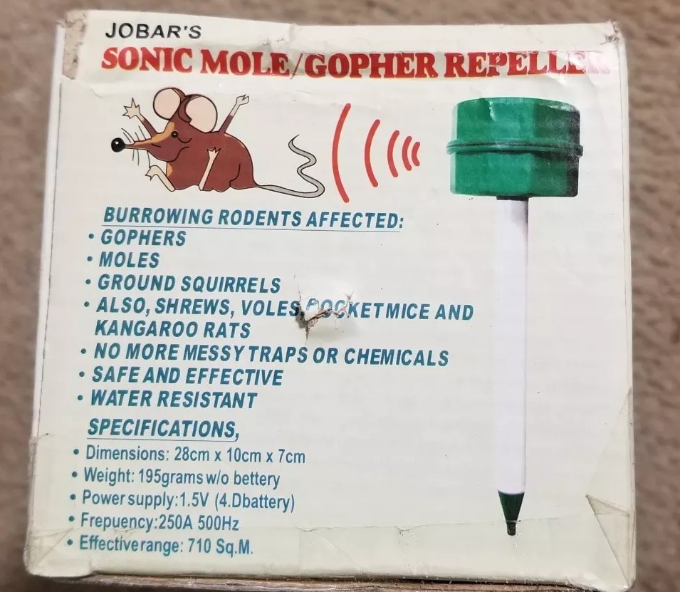 Jobar's Underground Sonic Mole/Gopher Repeller