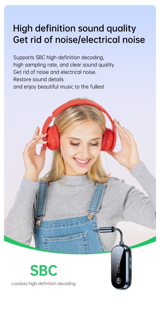 Bluetooth-Compatible 5.4 Audio Adapter Bluetooth-Compatible Receive Send 2-in-1