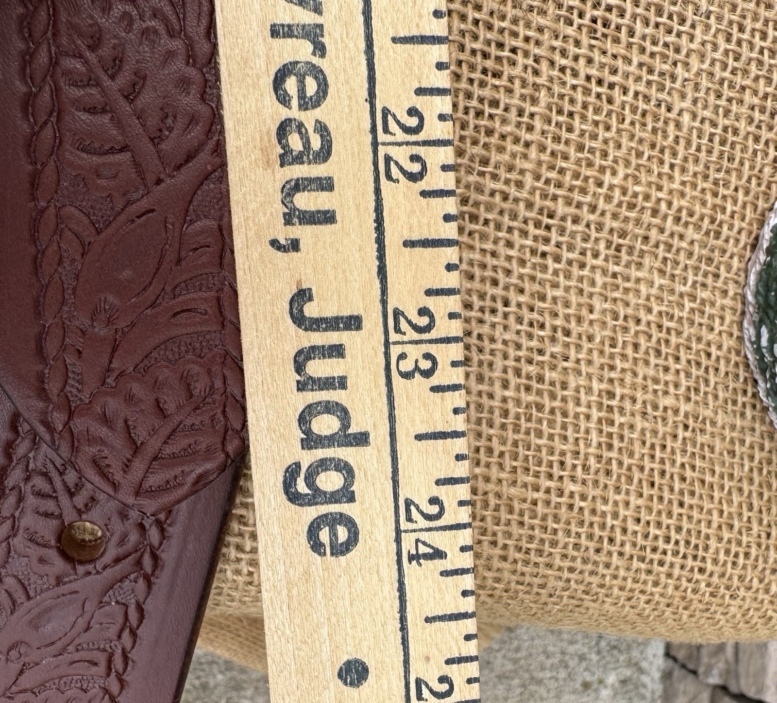 Handmade Leather Back Cinch Billets, Pair, Floral, USA Leather