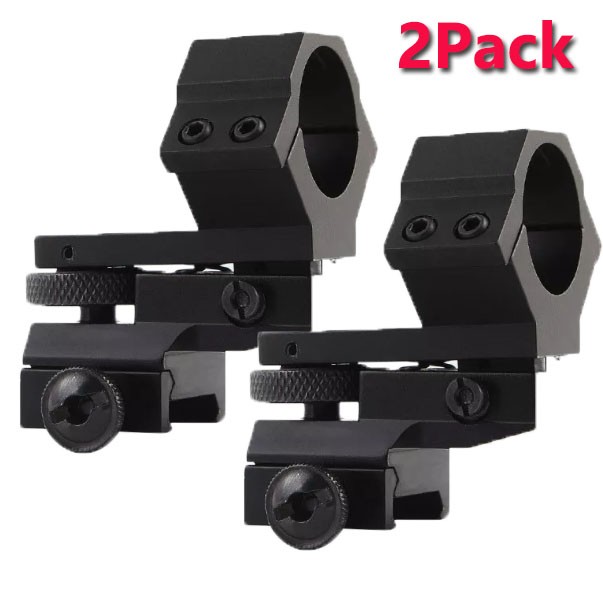 2X 1"25.4mm Ring Laser Sight Scope Mount Adjustable Elevation Windage 20mm Rail
