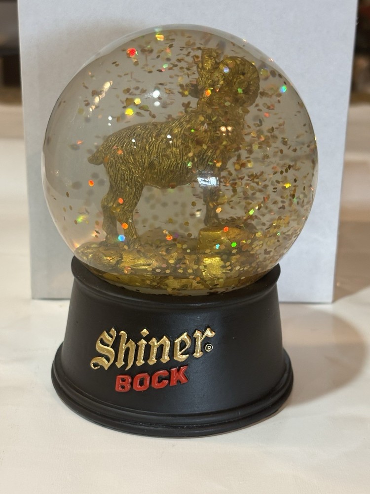 Shiner Bock Beer Snow Globe