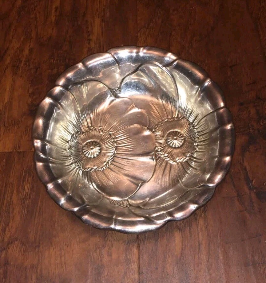 Wallace Sterling Silver Poppy Pattern Bowl #123