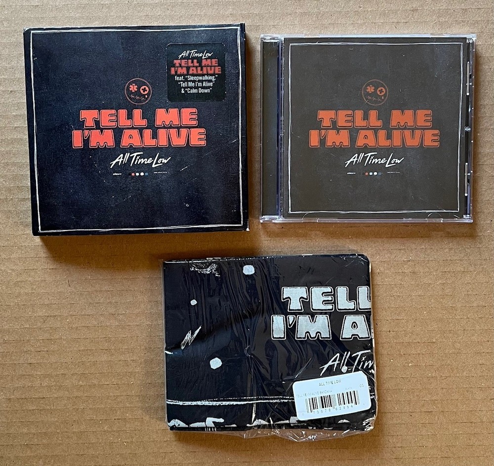 All Time Low - Tell Me I'm Alive RARE promo CD with bandana '23 - NEVER USED