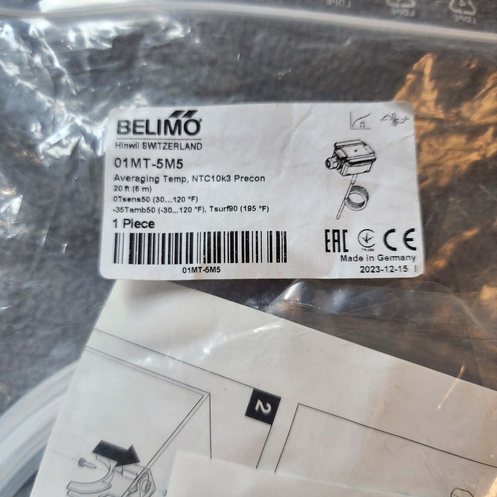 Belimo 01MT-5M5 Average Temperature Sensor Passive, NTC10k3 (Precon), 20ft Probe