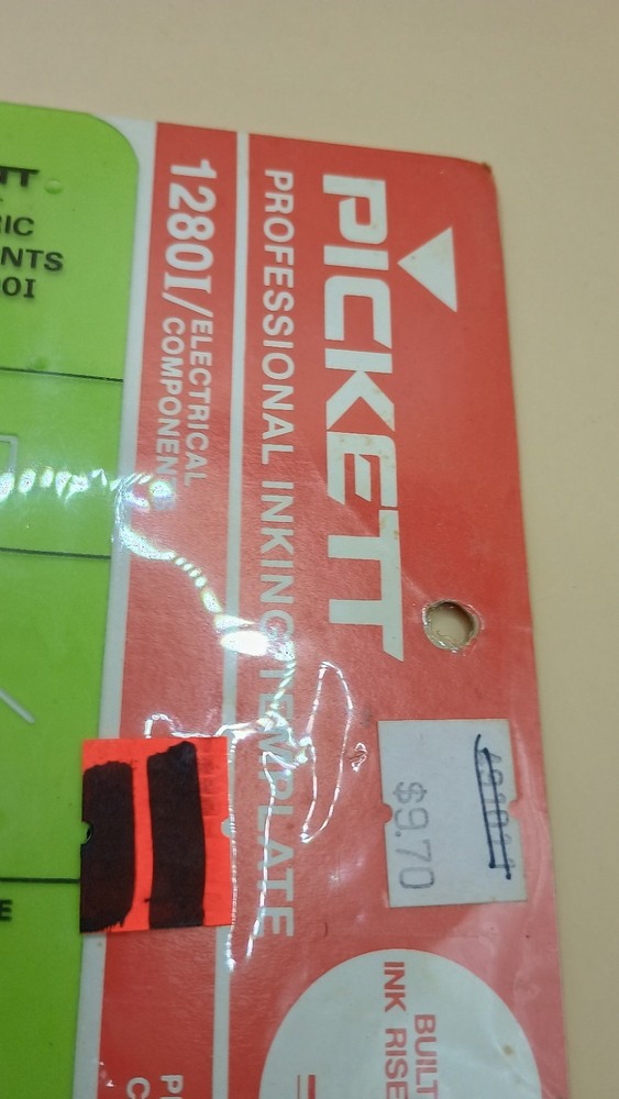 Vintage Pickett Professional Inking Template 1280I Electrical Components Stencil