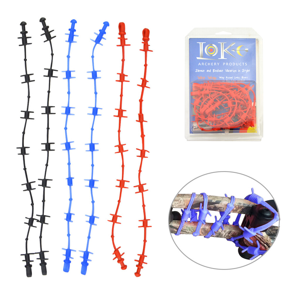 6pcs Compound Bow Stabilizer Limb Riser Damper Silencer Shock Absorber Archery