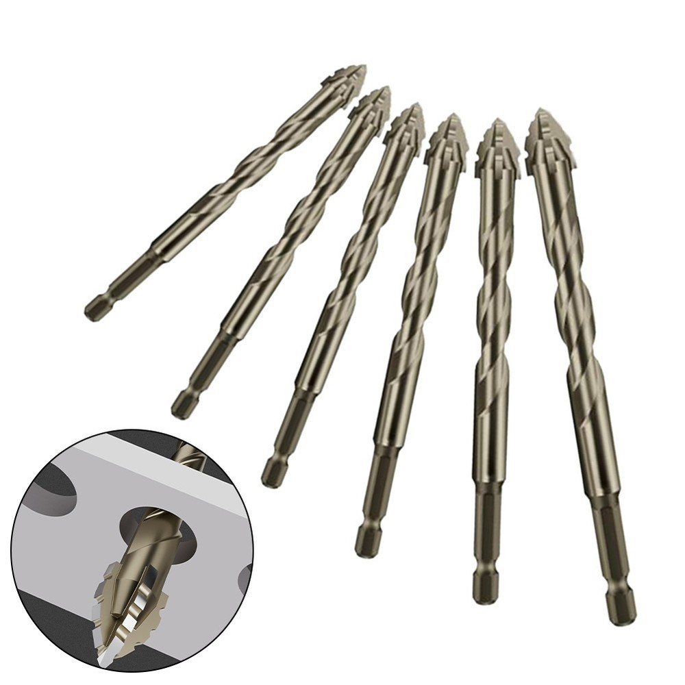 High Performance 6pcs Eccentric Drill Bit Set for Tiles and Hard Plastics