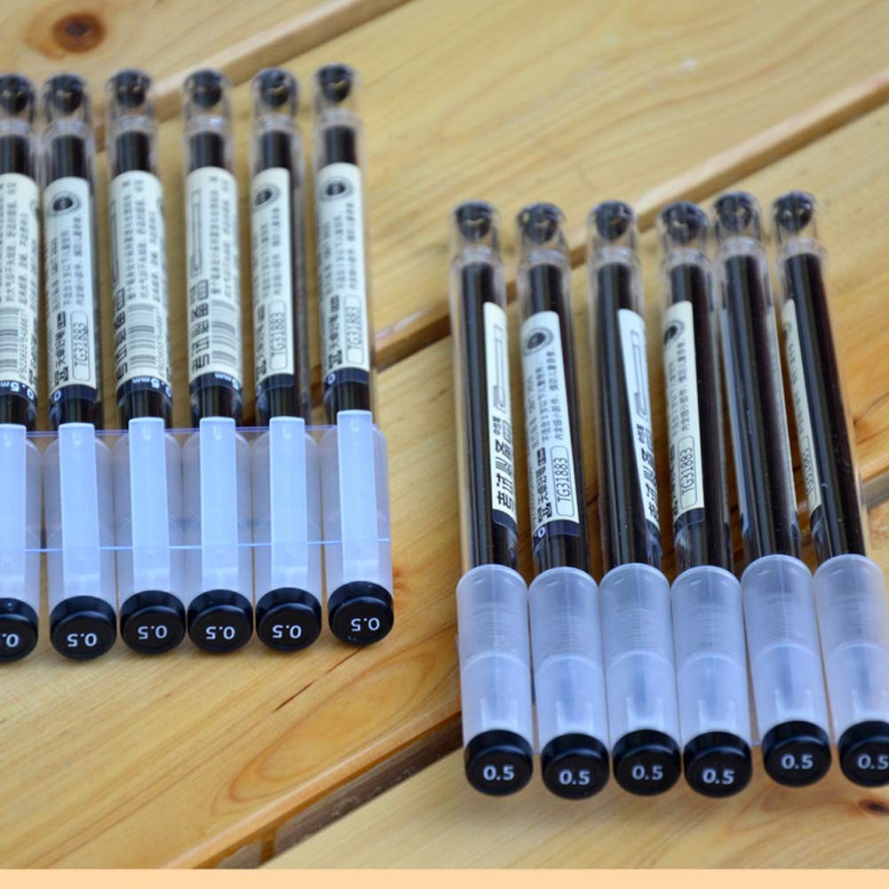 Gel Ink Pen 12 pack Extra Fine Point 0.5mm Black Office Writing Pens Durable
