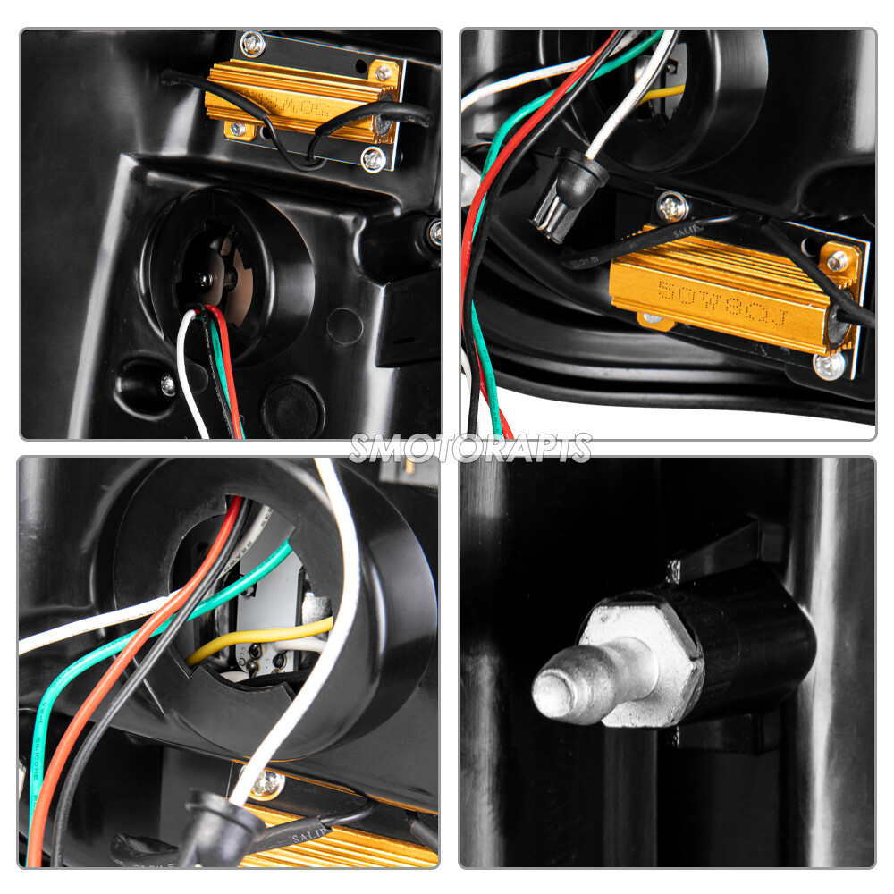 For 2009-2014 Ford F150 LED Tube Brake Lamp Smoke Lens Tail Lights Left & Right