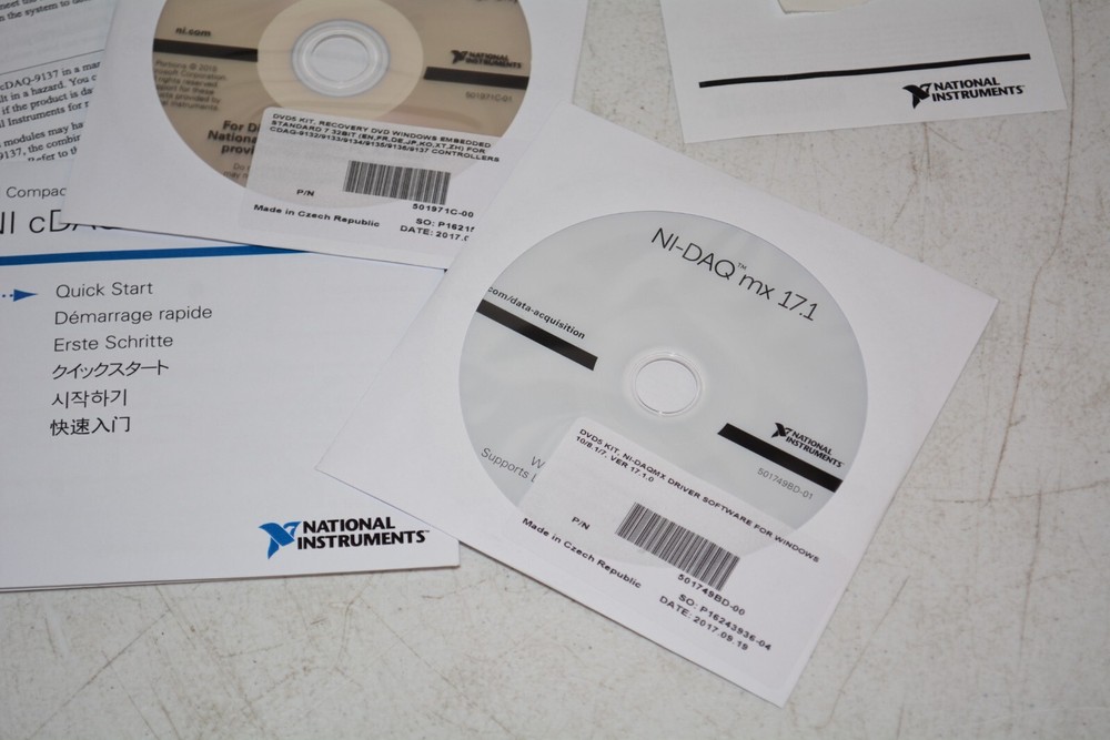 National Instruments NI cDAQ-9137 Controller Manual / Software & Widnows Key