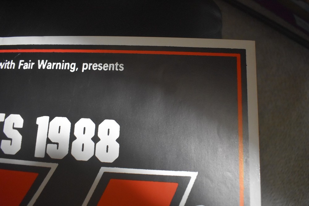 KISS Crazy Nights tour poster signed by entire band. ERIC CARR Stanley Simmons