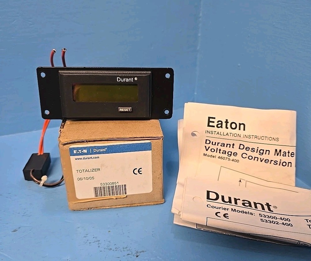 Durant 53300400 Digital Counter Panel Meter 8 Digit Totalizer