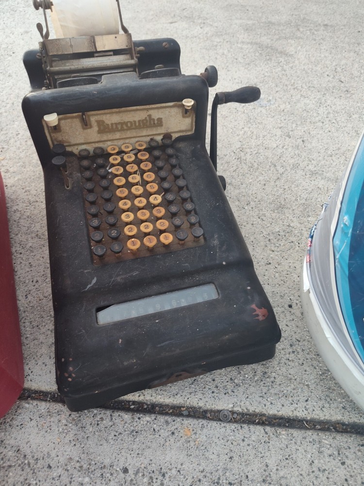 antique burroughs adding machine