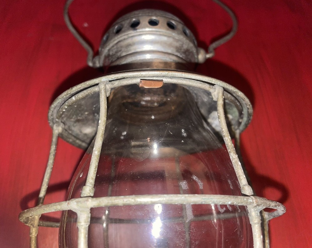 Antique Pullman Presentation RR Lantern Lamp