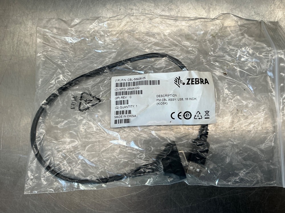 Zebra CBL-589-26-05 USB CABLE (18" STRAIGHT)