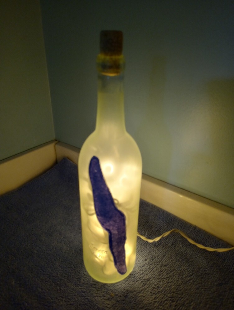 Seneca Lake Lighted Wine Bottle