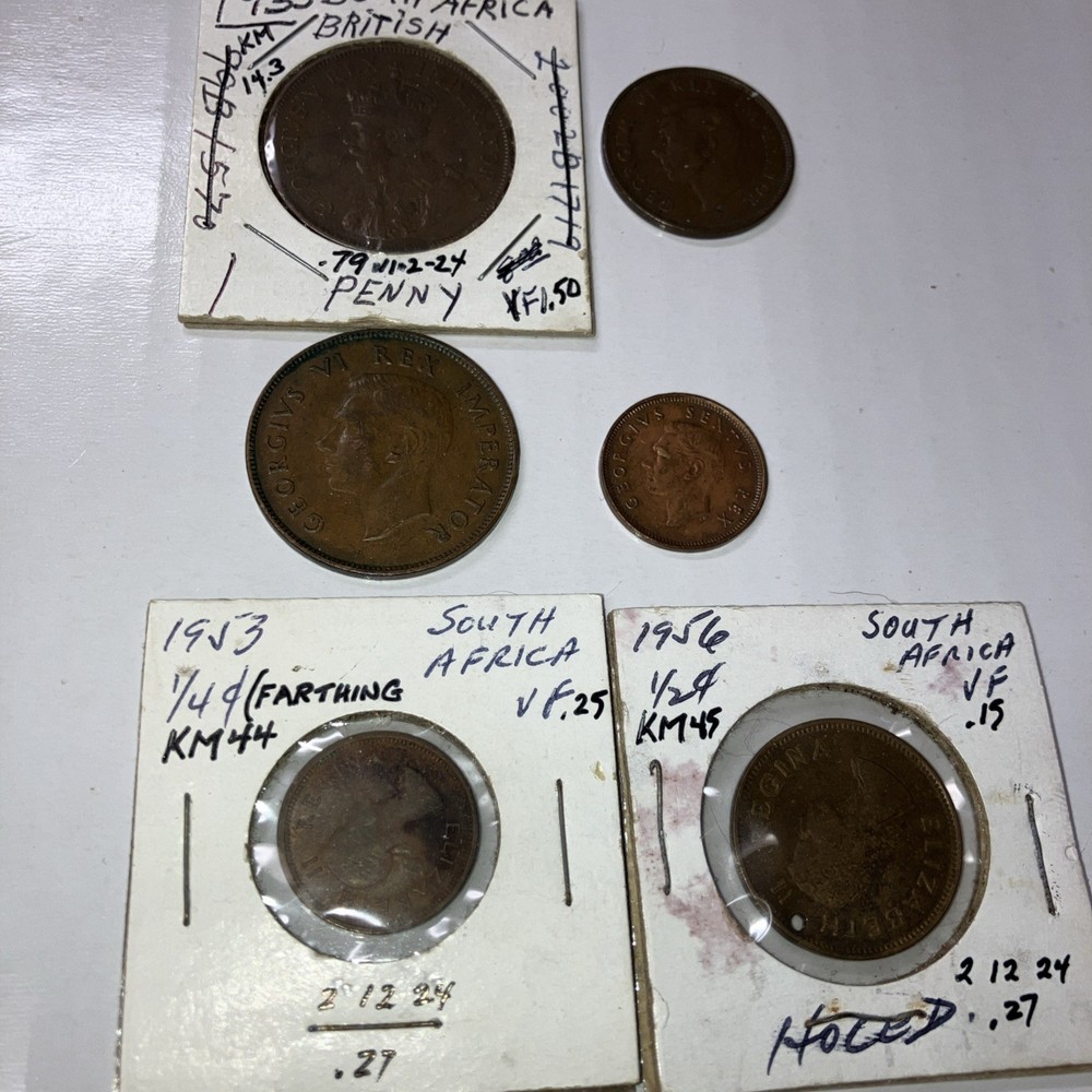 SOUTH AFRICAN type coins--22 different