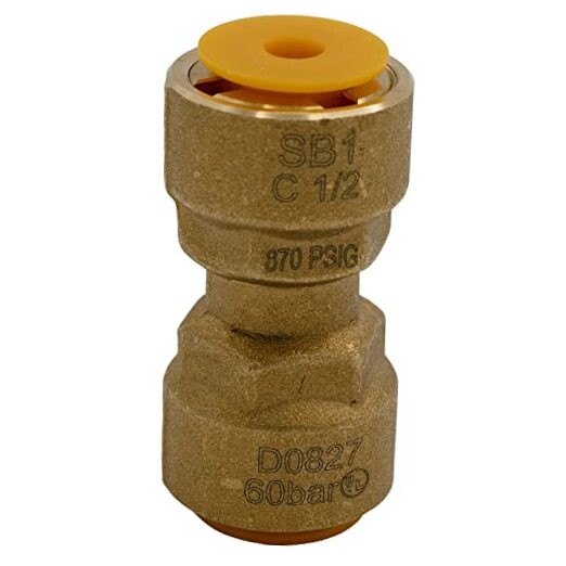 SB1 1/2 Inch Quick Connect HVAC Brass Coupler Fitting 1/2" SB1 Coupling