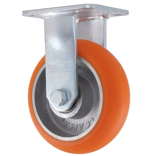 Rigid Plate Caster, Polyurethane, 1000 Lb., 49H867