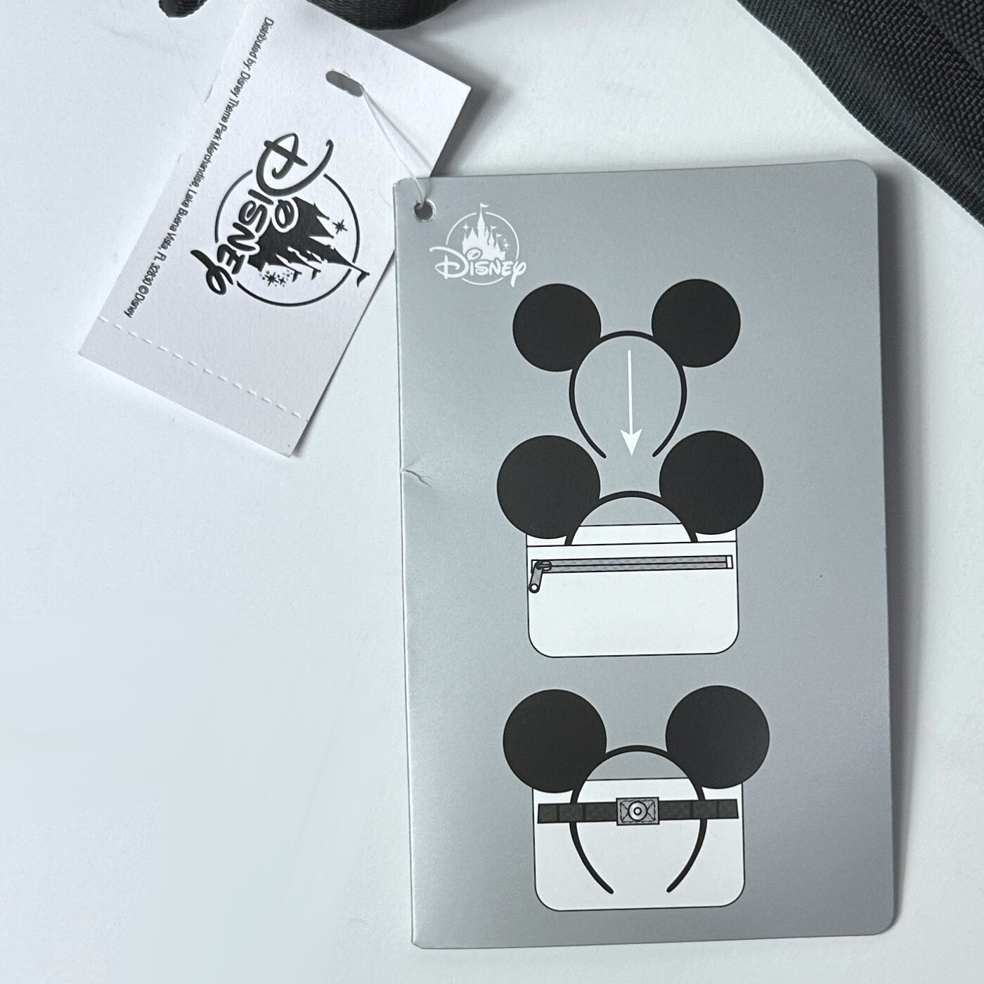 Disney Parks Walt Disney World Logo Crossbody Bag Black Cell Phone Camera Bag