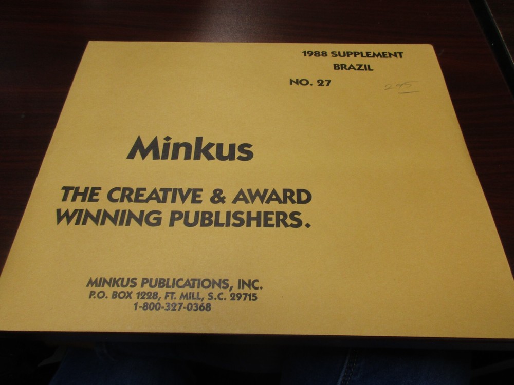"MINKU" STAMP ALBUM  1988  SUPPLEMENT  BRAZIL   W/FREE SHP.