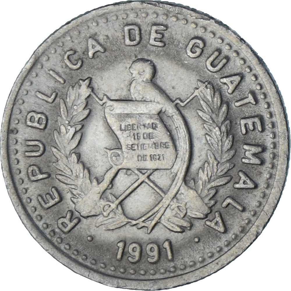 [#1381795] Guatemala, 5 Centavos, 1991