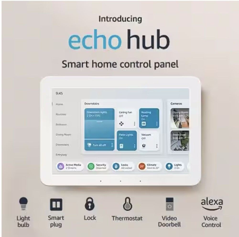 NEW Amazon Echo Hub 8" Smart Home Control Panel with Alexa - White