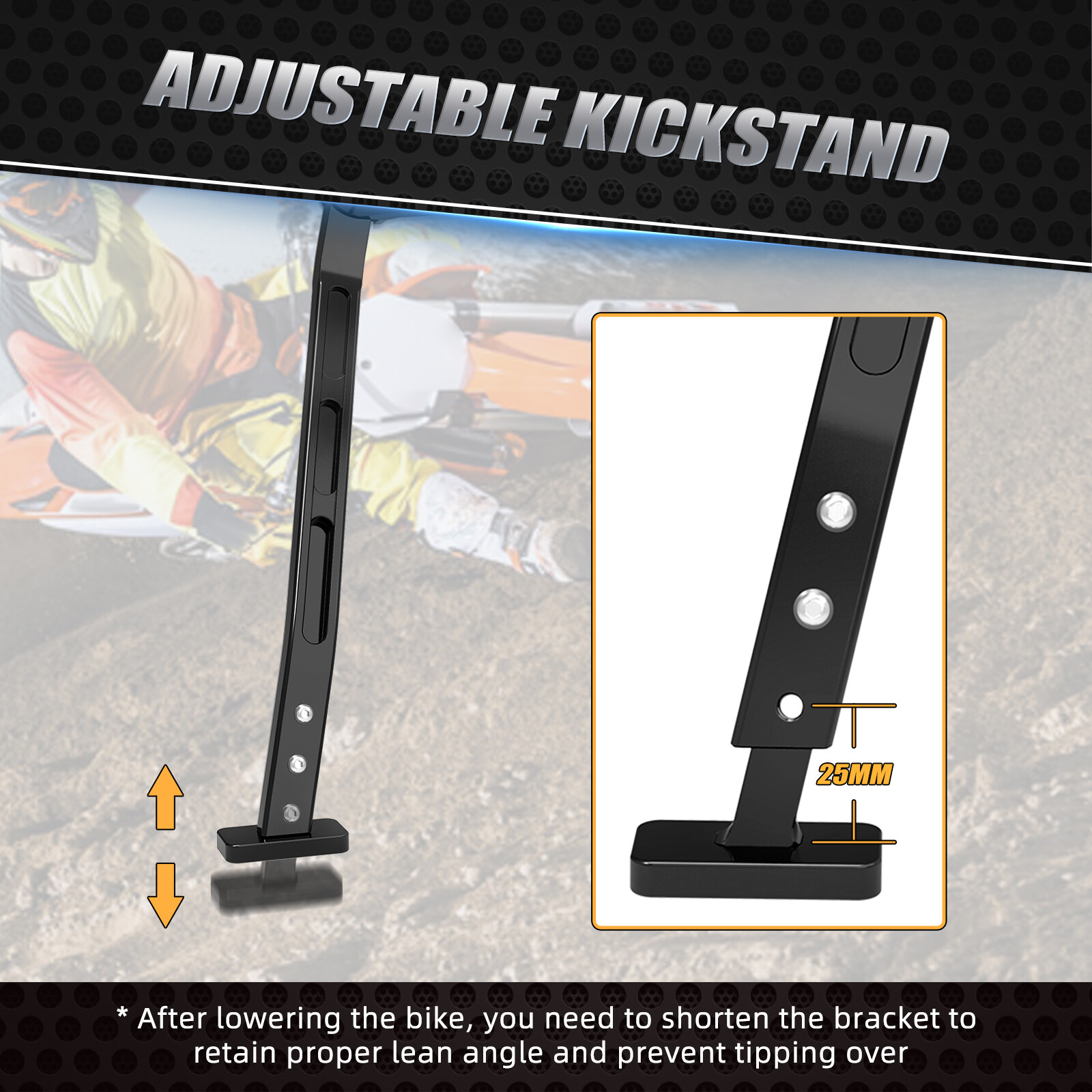 Adjustable Side Stand Kickstand For Husqvarna TC 250 2017-2024 FC 450 2018-2019