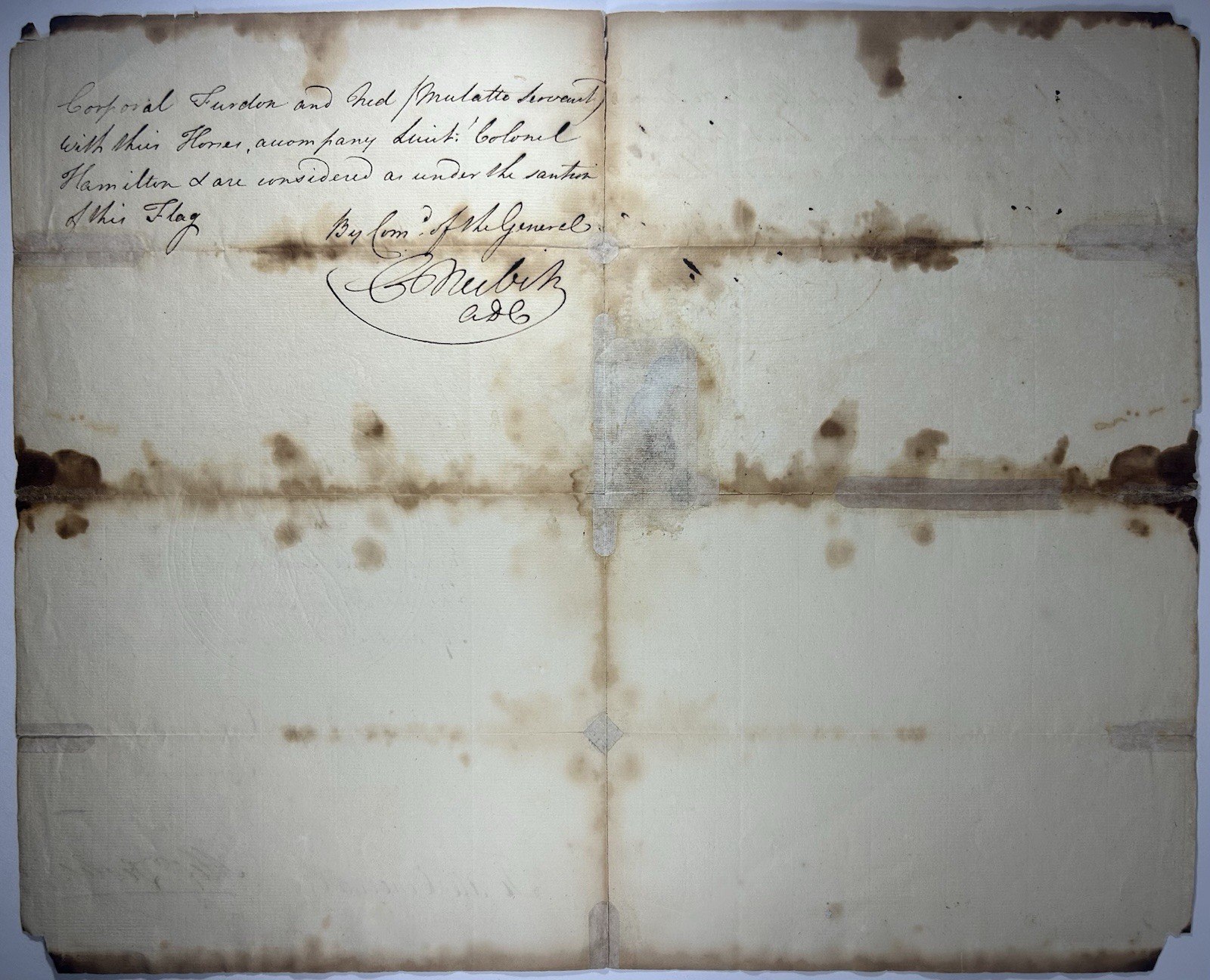 1781 "Flag of Truce" Letter to Begin Surrender Negotiations w/ Nathanael Greene