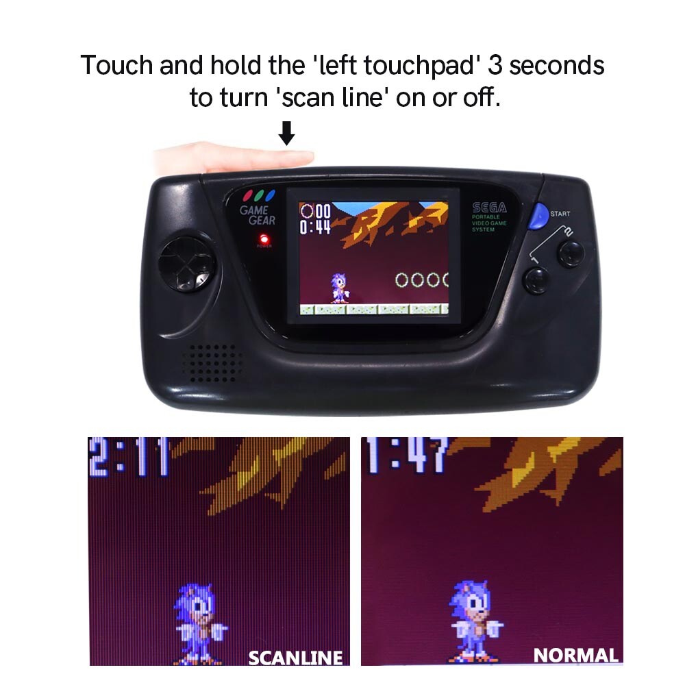 Touch Version Backlight High Light Brightness LCD Screen Kit For SEGA Game Gear