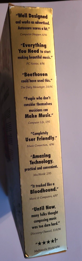 Music Composer with Microphone-Autoscore Software Pro Version Windows 95 Vintage