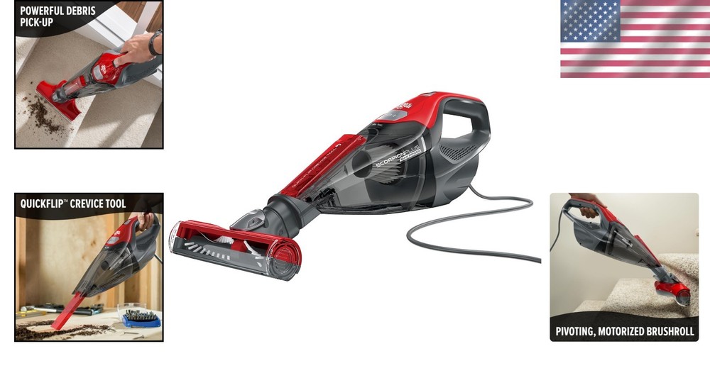 Effortless Cleaning with Scorpion Plus Handheld Vacuum - Compact & Versatile