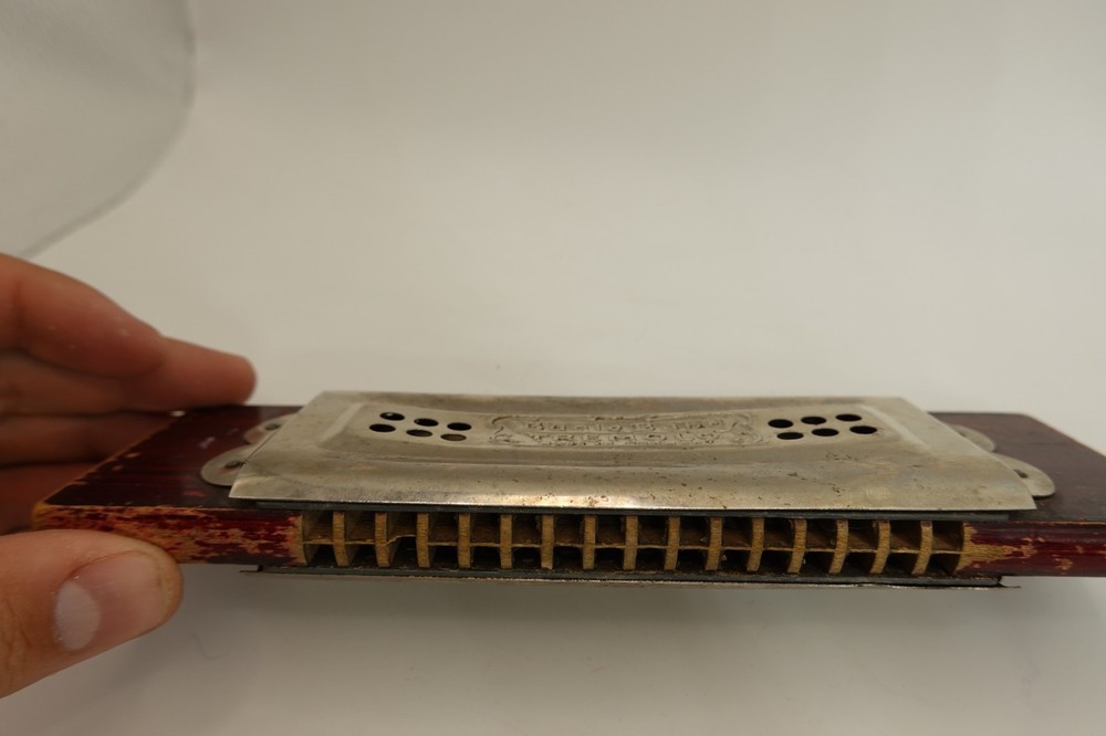 VINTAGE BUGLE BAND TREMOLO HARMONICA MADE IN GERMANY